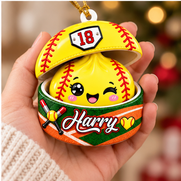 Personalized Softball Dumpling 3D Relief Ornament 2026, Softball Ornament, Squishy Dumpling Ornament, Sport Ornament, Kids Christmas Gift 3388947c-49e8-4e8e-a07e-c136220f6e51-mockup_4_hand.png