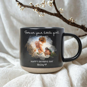 Custom Dad Mug Watercolor Portrait Coffee Cup, Fathers Day Gift From Wife & Daughter, First Father's Day, Dad Birthday, Mug Gift for Dad
