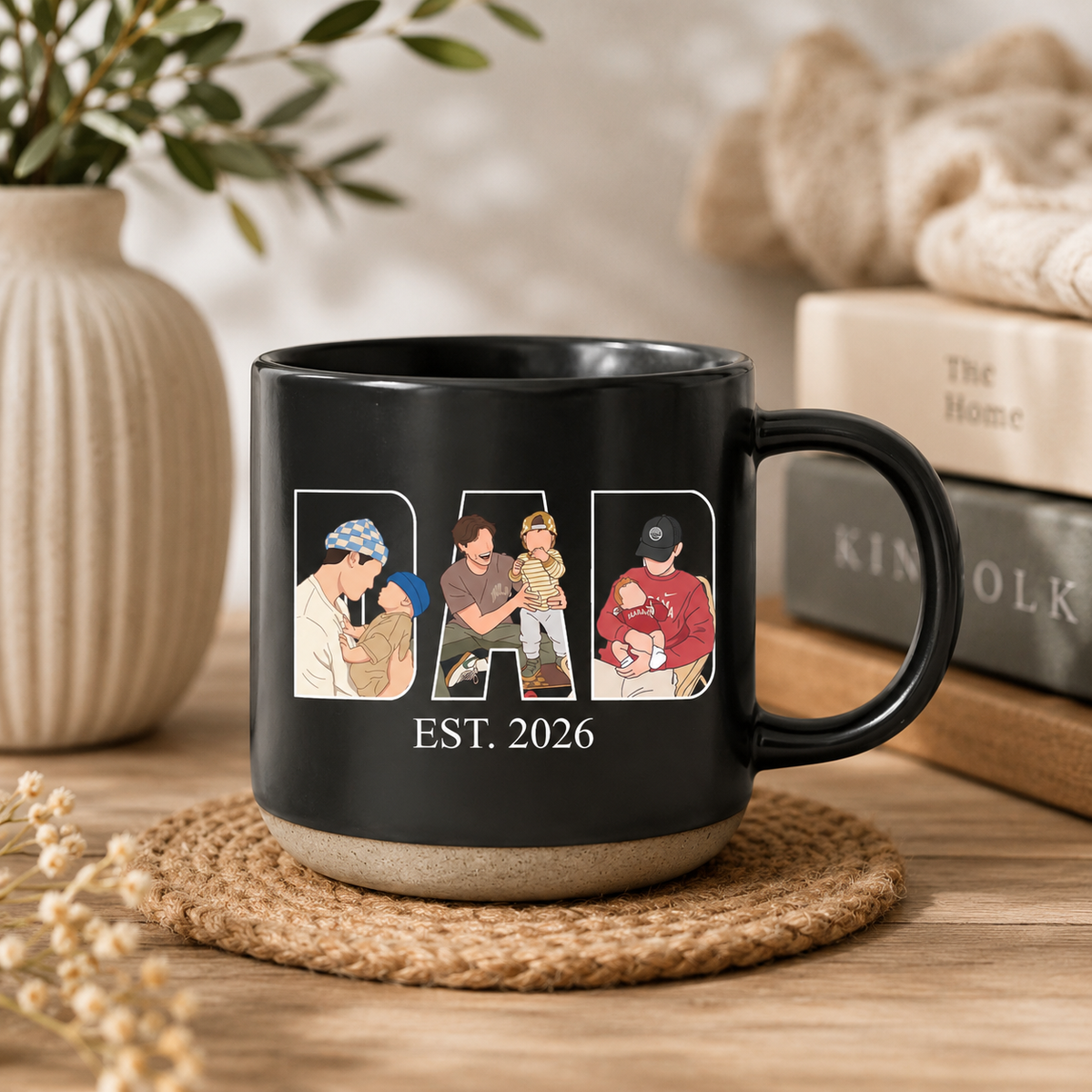 Personalized Dad Photo Mug, Custom Father s Day Gift, Daddy Picture Collage Mug, Birthday Gift for Dad, Photo Coffee Mug, Gift for Husband
