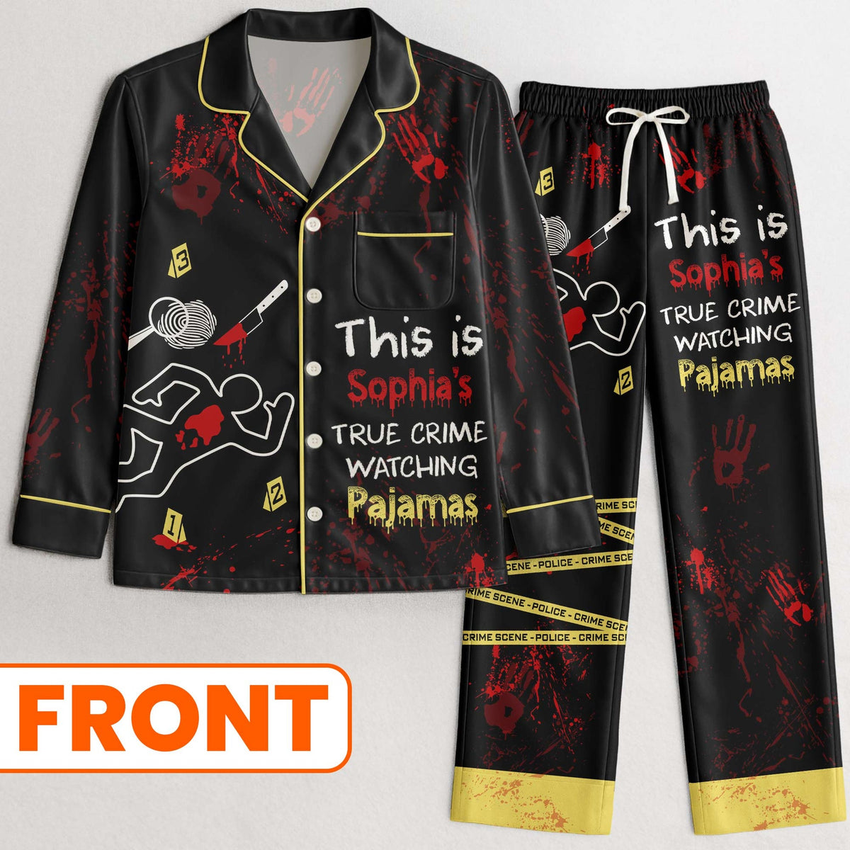 This Is My True Crime Watching Pajamas - Personalized Pajamas - Gift For Movie Lovers
