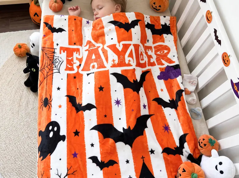 Personalized Halloween Blanket, Custom Name Spooky Ghost Pumpkin Fleece Throw, Cozy Fall Home Decor 33a2082c-089e-480e-a464-a59e3f547b65-fghgfghfgh-6-.webp