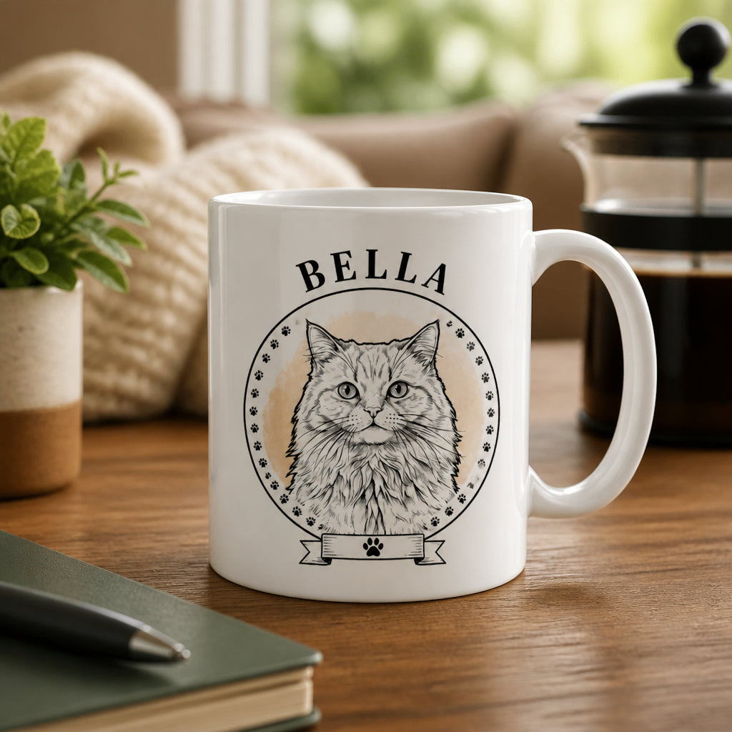 Custom Pet Portrait Mug — Ink & Wash Medallion - Personalized Mug 33a3a844-548e-4a59-9935-4b9383f4e124.jpg