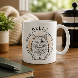 Custom Pet Portrait Mug — Ink & Wash Medallion - Personalized Mug 33a3a844-548e-4a59-9935-4b9383f4e124.jpg