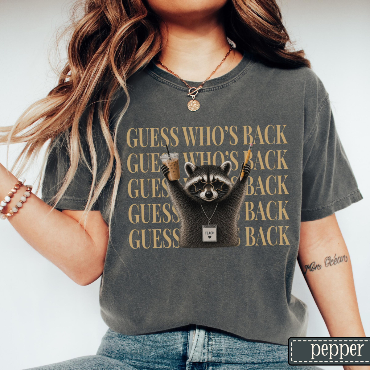 Teacher Back To School Shirt • Comfort Colors Funny Raccoon Guess Who's Back Teacher Tshirt • Sarcastic Teacher First Day Of School Gifts 33a41b47-2b8a-4861-a824-801459cfb044-1.png