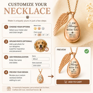 Pet Memorial Custom Necklace – I Am Always With You - Personalized Custom Necklace 33b34cb6-418d-46b5-b455-69fba292ac17.jpg