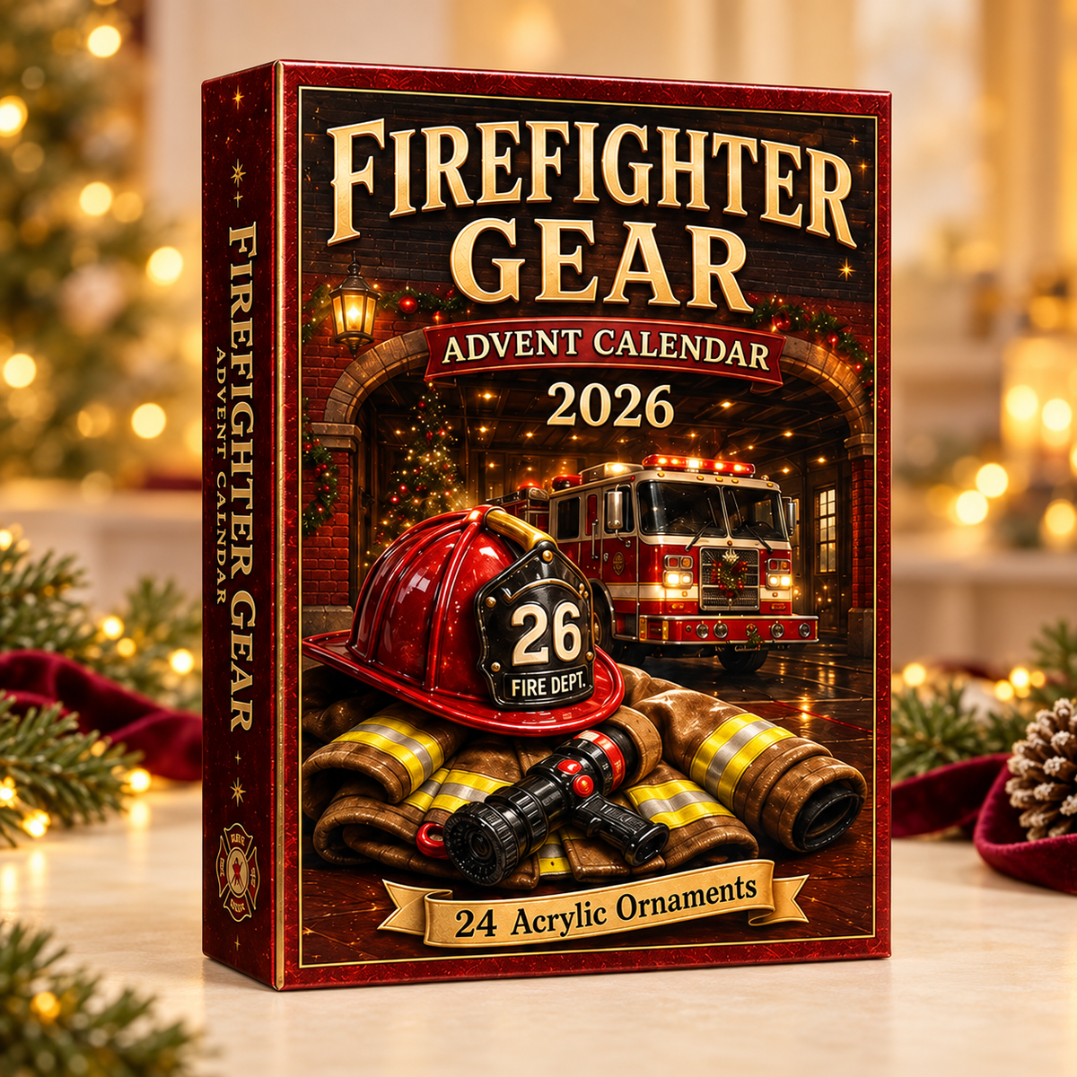 Firefighter Gear Advent Calendar 2026 - 24-Day Festive Countdown, Acrylic Charms Blind Box - Gift For Firefighters 33cb26b3-fa91-435d-9d79-71afd5a13e9a-firefighter-box.png