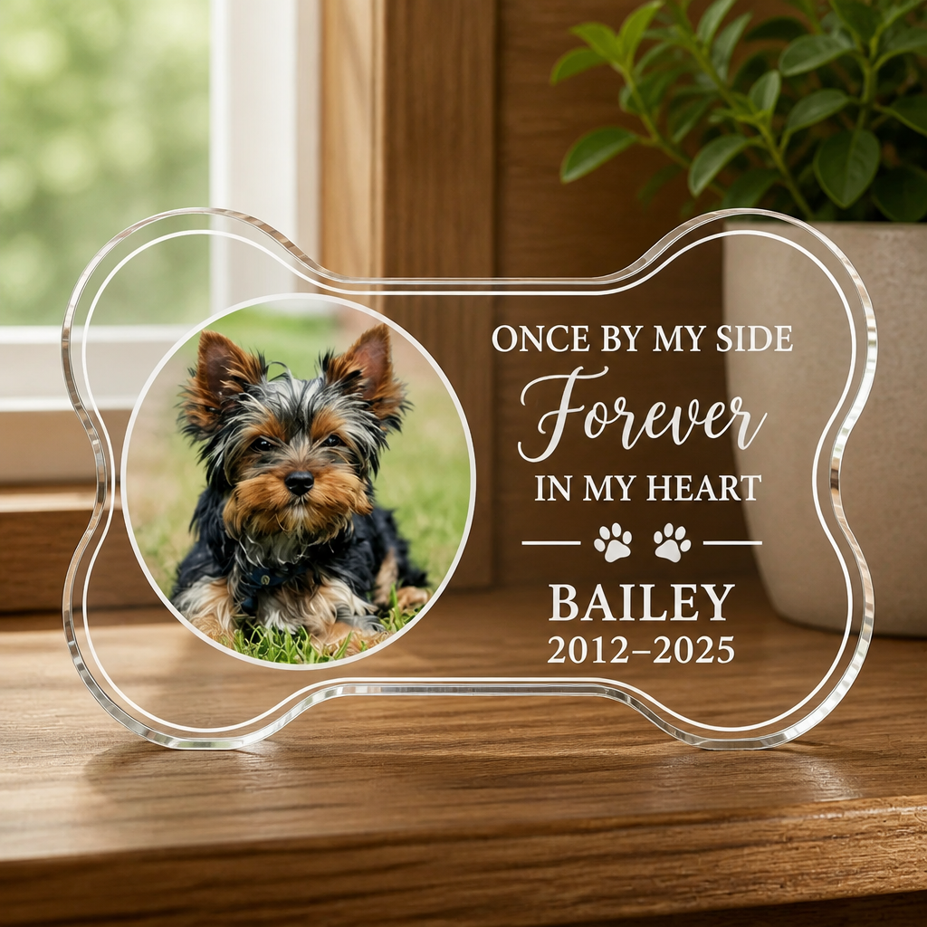 Personalized Pet Memorial Bone Acrylic Plaque — Photo, Name & Years - Personalized Custom Shape Acrylic Plaque 33d32159-3261-45fd-a692-6ea9a457868f.png