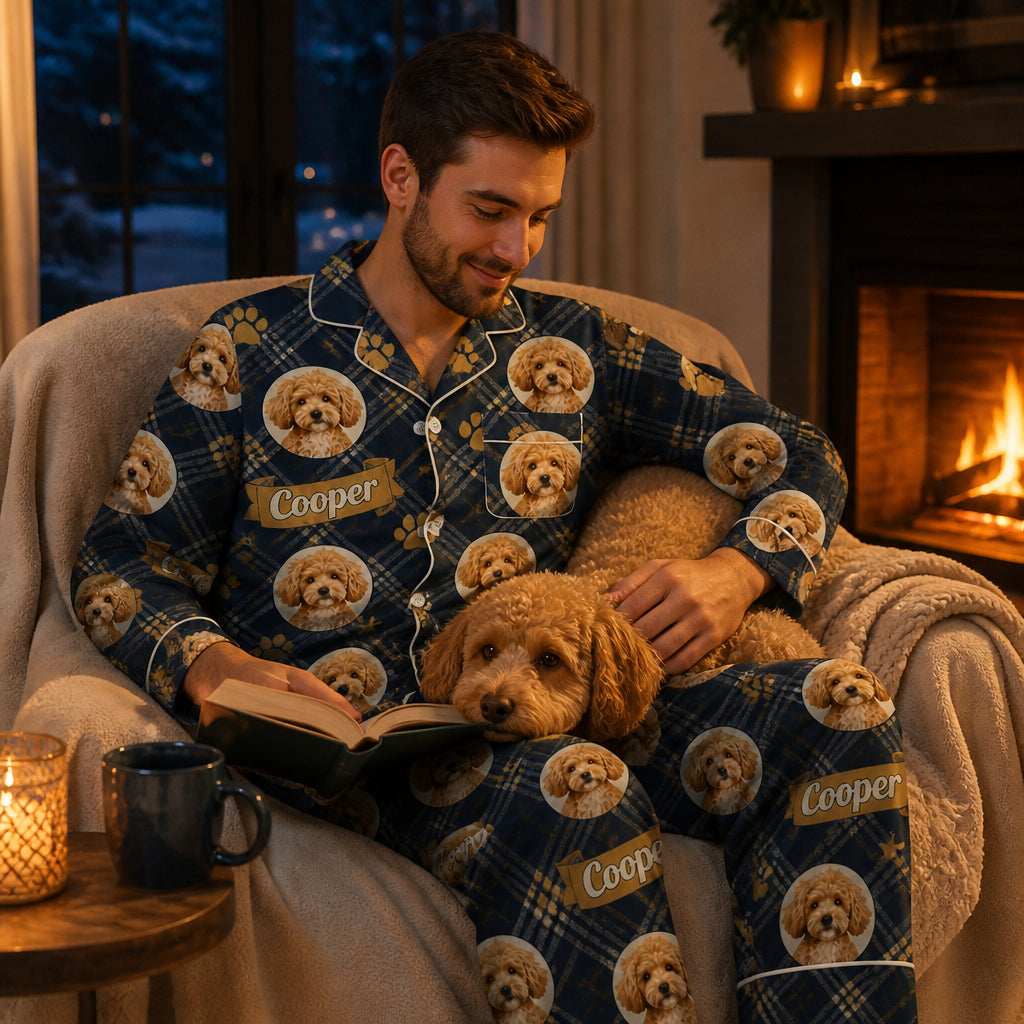 Custom Pet Photo + Name All‑Over Pajama Set - Personalized Pyjamas 33df0f05-9a2d-4781-92ea-1c1af3882d62.jpg