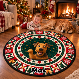 Jingle Bells My Dog Yells 3D Illusion Quilted Rug - Personalized Quilted Mat 344f635c-f67b-4d89-821f-227983de57c8-MOCKUP-3.png