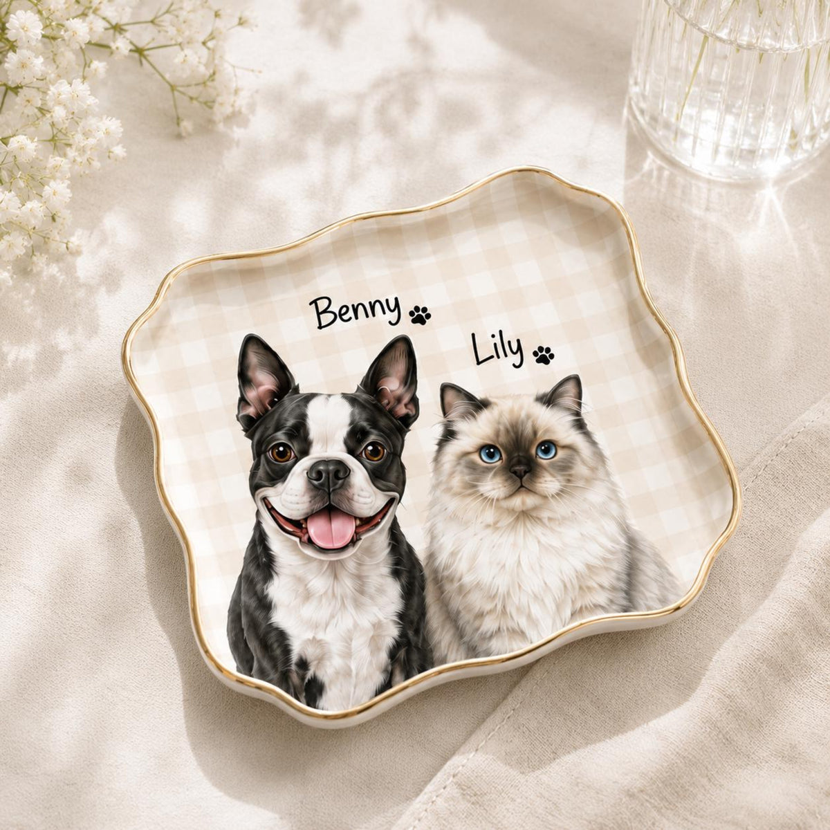 Personalized Pet Portrait Jewelry Dish, Dog Cat Photo Trinket Tray, Pet Memorial Jewelry Dish, Gift For Dog Mom, Gift For Pet Lovers 34591c59-5624-4cfd-ac88-58f2eb105863-banner-5.jpg