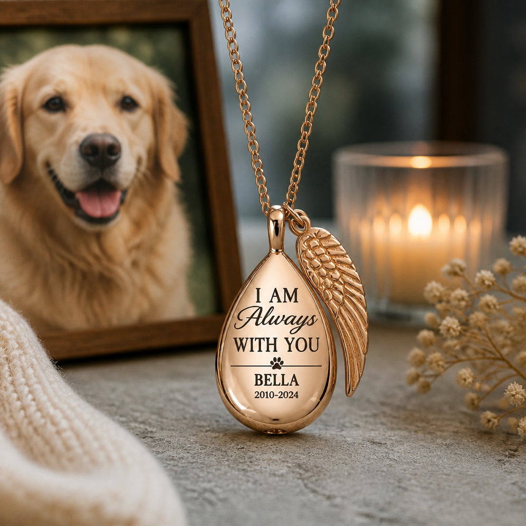 Pet Memorial Custom Necklace – I Am Always With You - Personalized Custom Necklace 345eddf9-959f-4678-ba84-1d818a5235c8.jpg