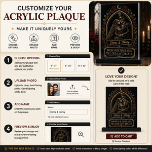 Gothic Skeleton Bride & Groom Acrylic Plaque – From Our First Kiss Till Our Last Breath (Personalized Names) - Personalized Acrylic Plaque 345f3b18-df46-4d10-9828-e83923f41823.jpg
