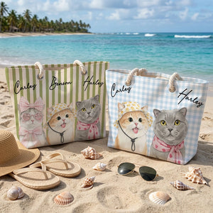 Beachside Kitties - Personalized Beach Bag - Summer Gift For Cat Lovers 34689b0d-32b6-4f61-9725-926bb264e639-5.webp