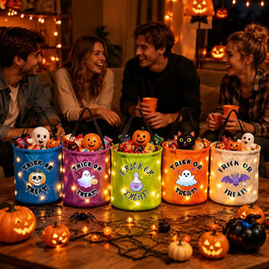 Custom Light‑Up Halloween Family Candy Bucket, Personalized Trick or Treat Name LED Halloween Gift for Kids, Ghost Pumpkin Bat Design 3469a44c-2927-491d-8655-ff6044af89c0-ret.webp