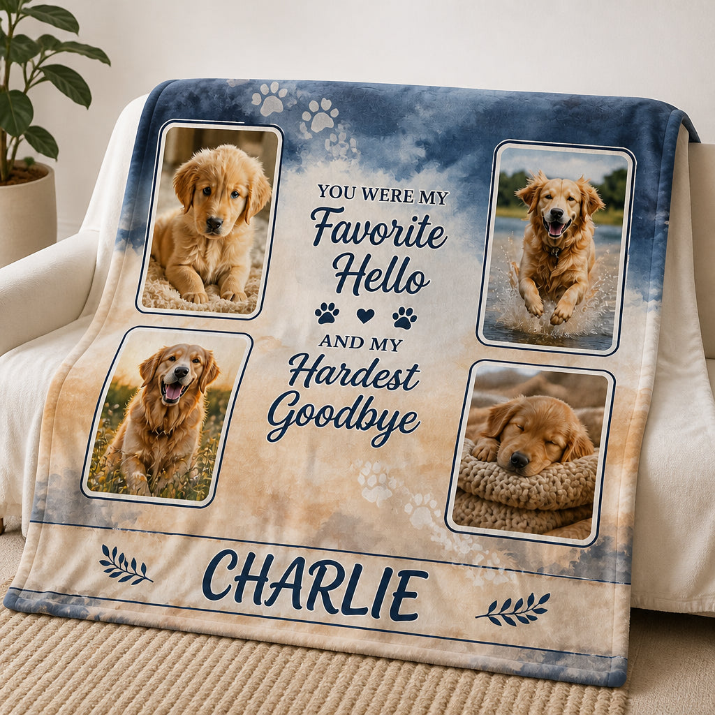 Pet Memorial Photo Blanket — Favorite Hello Hardest Goodbye (4 Photos + Name) - Personalized Blanket 346bdf62-e3fc-4cda-ab98-233a8a3627ea.jpg