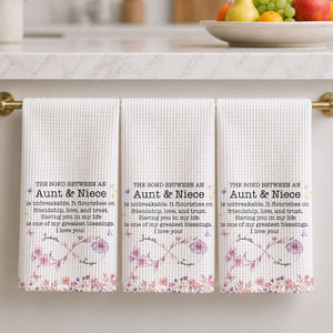 Aunt And Niece Bond, Personalized Kitchen Towel, Gift For Aunt 3476f951-1e4a-46fe-b4d0-ec63f97eee39-2.jpg