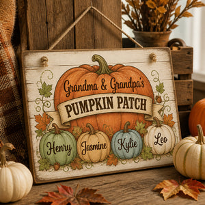 Grandparents' Pumpkin Patch Personalized Wood Sign - Personalized Wood Sign 349f1567-e124-4034-ac24-7ee56e2893b4.jpg