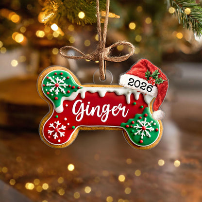 Custom Dog Bone Gingerbread Christmas Ornament, Custom Dog Ornament, Pet Ornament, Dog Lover Gift, New Dog Ornament, Christmas Decor 34a927bd-864a-4ff8-b4a7-8c397e8d4e2b-3.jpg