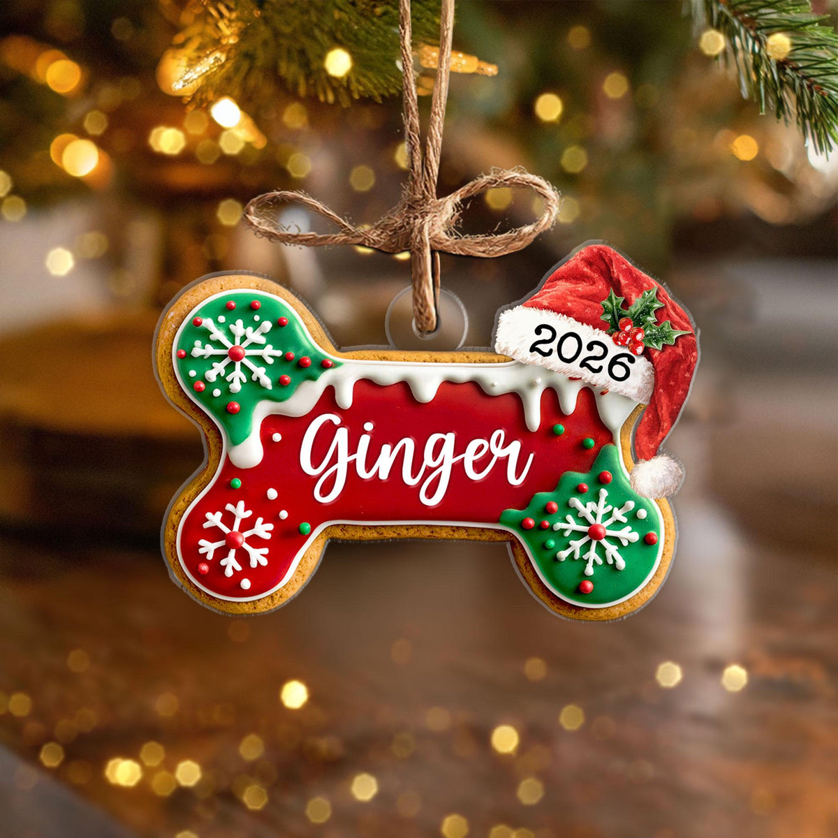 Custom Dog Bone Gingerbread Christmas Ornament, Custom Dog Ornament, Pet Ornament, Dog Lover Gift, New Dog Ornament, Christmas Decor 34a927bd-864a-4ff8-b4a7-8c397e8d4e2b-3.jpg