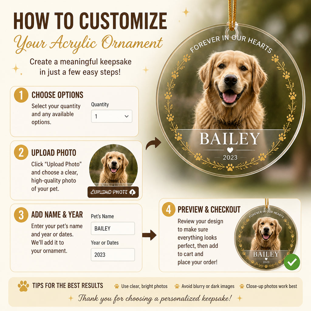 Pet Memorial Acrylic Ornament - Photo & Name - Personalized Transparent Acrylic Ornament 34c5d8f4-d797-489b-9f94-036543217ca4.jpg