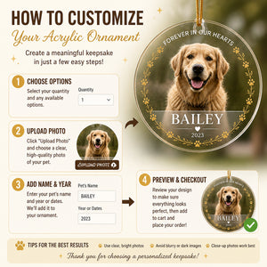 Pet Memorial Acrylic Ornament - Photo & Name - Personalized Transparent Acrylic Ornament 34c5d8f4-d797-489b-9f94-036543217ca4.jpg