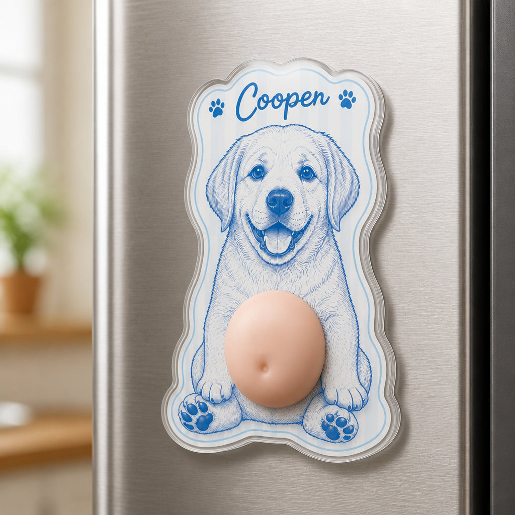 Custom Pet Portrait Fridge Magnet – Line-Art Name & Color - Personalized Acrylic Refrigerator Magnet - Soft Rubber Belly 34d5cbee-c110-41c7-ae20-7ece036bf0d5.jpg