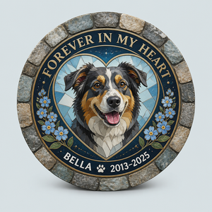 Forever In My Heart Pet Memorial Stone – Photo Portrait with Name & Years - Personalized Memorial Stone 34fdc0fe-4b66-4afa-95d5-11c1fb5052c1.png