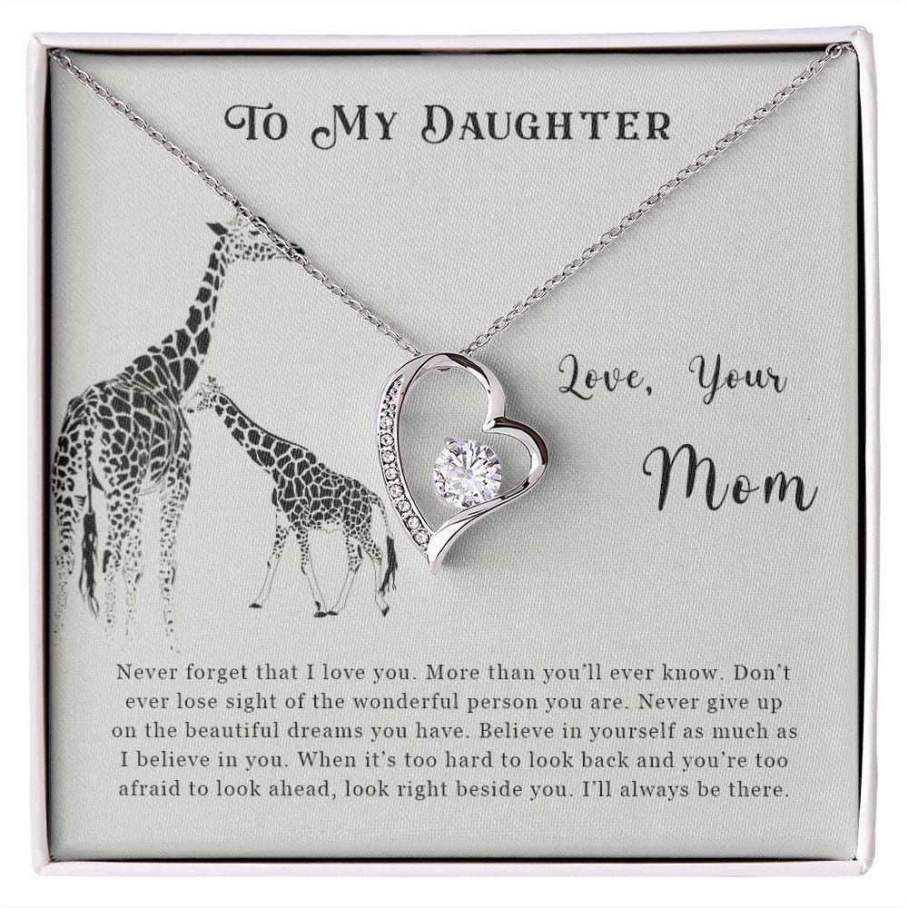 Never Forget That I Love You, Giraffe Necklace With Message Card, Meaningful Gift For Daughter 351.jpg