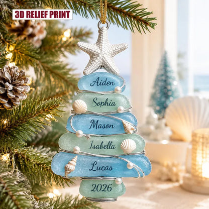 Custom Sea Glass Tree 2026 Acrylic Ornament, Beach Family Christmas Decor, Personalized Coastal Keepsake, Grandkids Gift 352dcd1b-e370-4f17-8832-cfe909e7527e-yuu-1-.webp