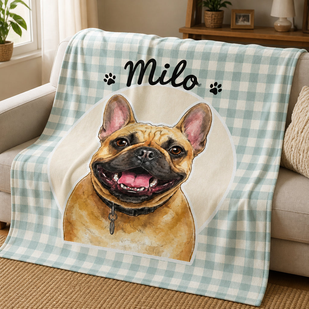 Custom Pet Portrait Name Blanket – Watercolor Medallion - Personalized Blanket 352dd15a-a0f8-4908-a24a-c3570f509660.jpg