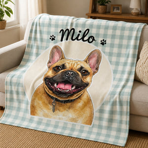 Custom Pet Portrait Name Blanket – Watercolor Medallion - Personalized Blanket 352dd15a-a0f8-4908-a24a-c3570f509660.jpg