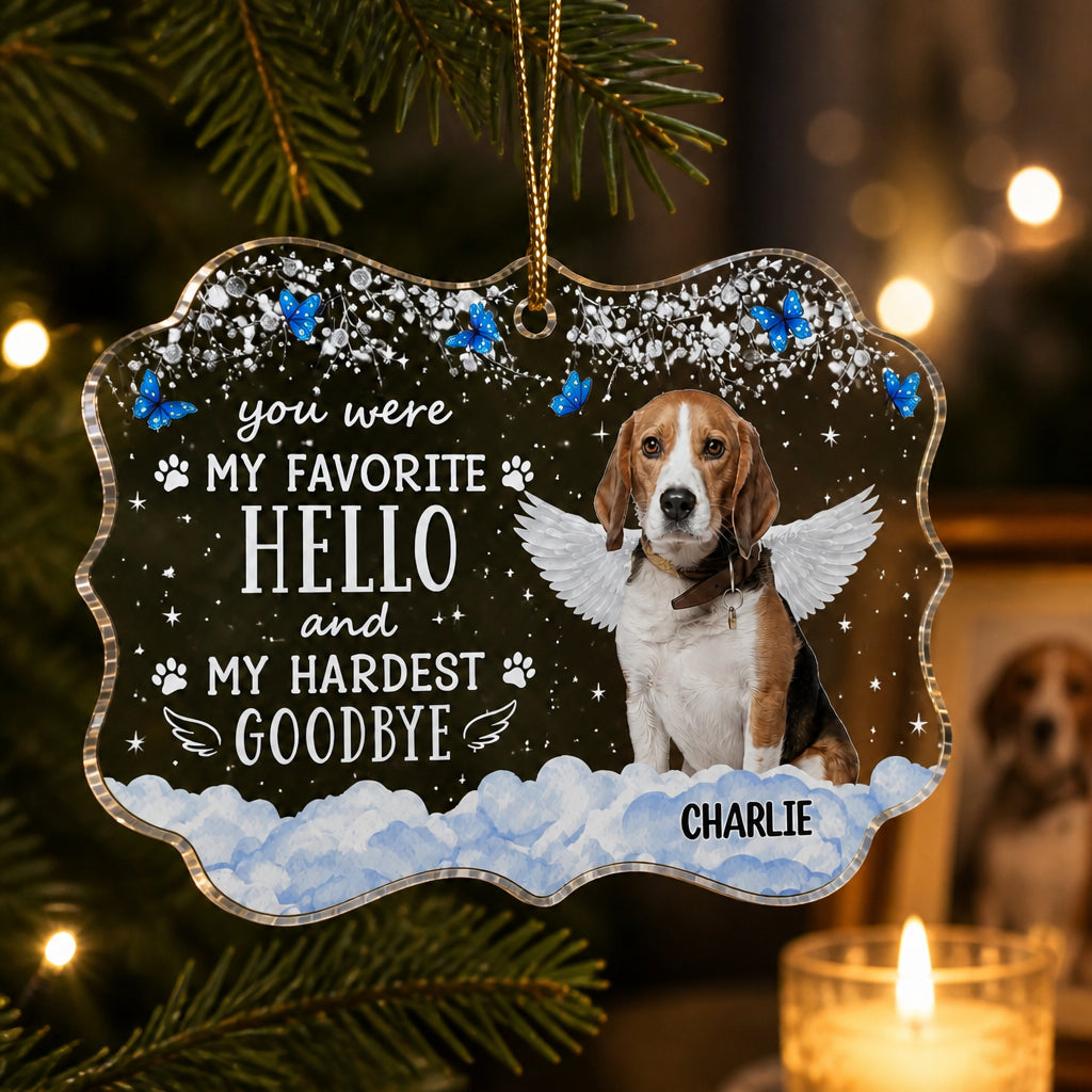 Favorite Hello Hardest Goodbye Pet Memorial Acrylic Ornament - Personalized Transparent Acrylic Ornament 352fc8ab-38c4-482d-a674-d80ccc241a3c.jpg