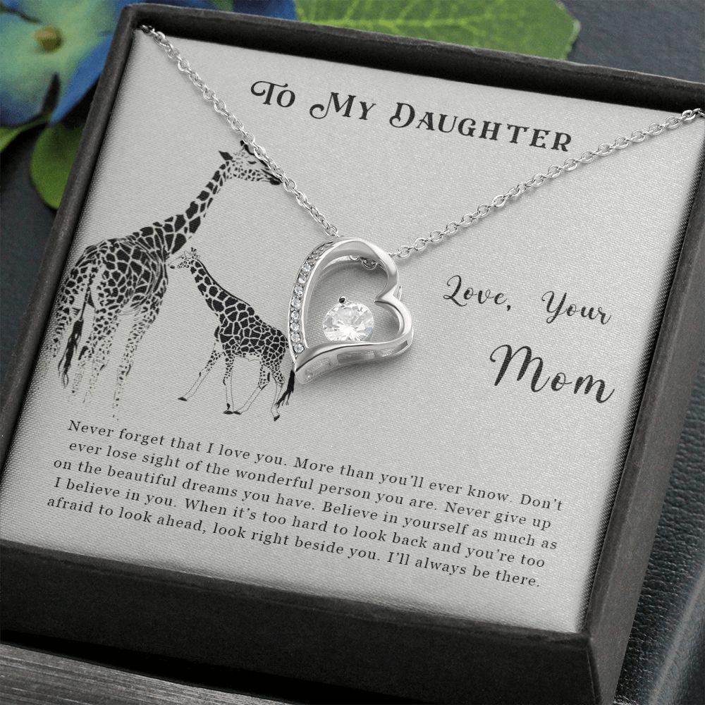 Never Forget That I Love You, Giraffe Necklace With Message Card, Meaningful Gift For Daughter 353.jpg