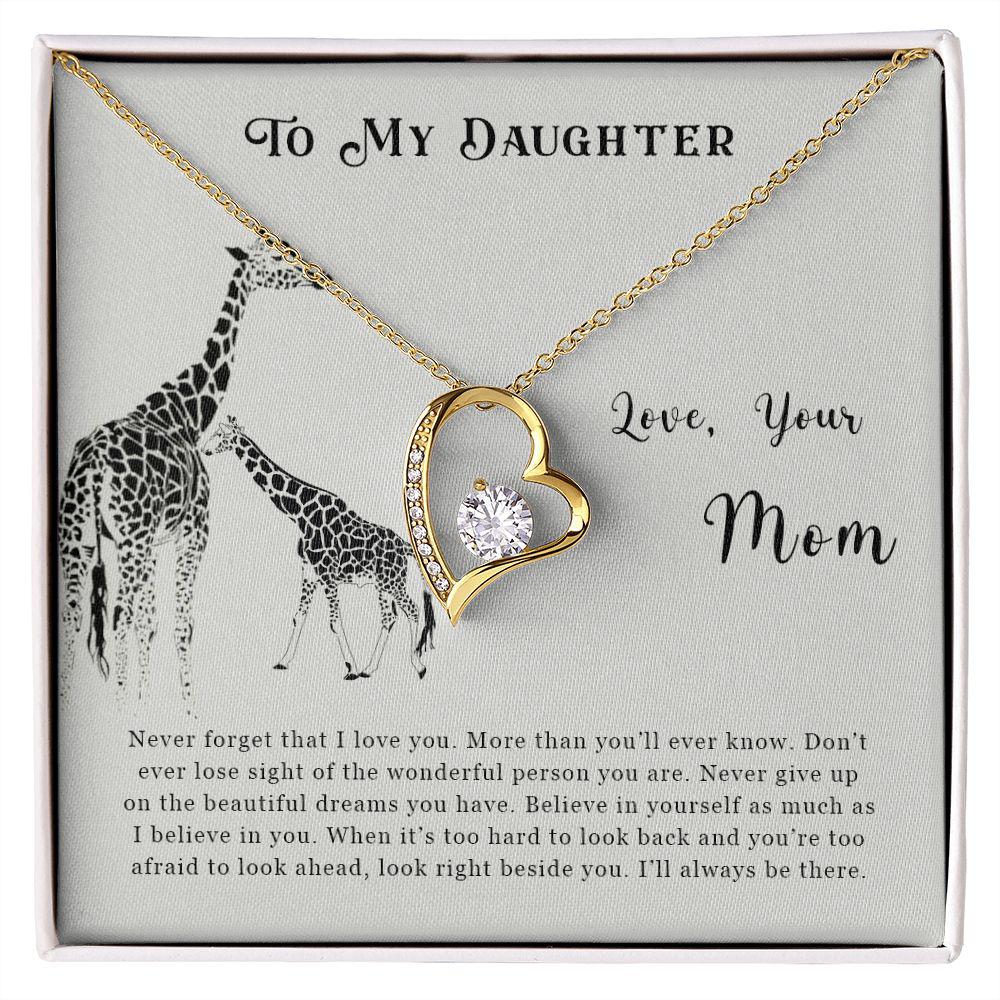 Never Forget That I Love You, Giraffe Necklace With Message Card, Meaningful Gift For Daughter 354.jpg