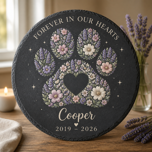 Floral Paw Memorial Slate – Personalized Name & Years - Personalized Slate Memorial Stone 354a12ff-9539-40a0-b5e7-9310941e08b7.png