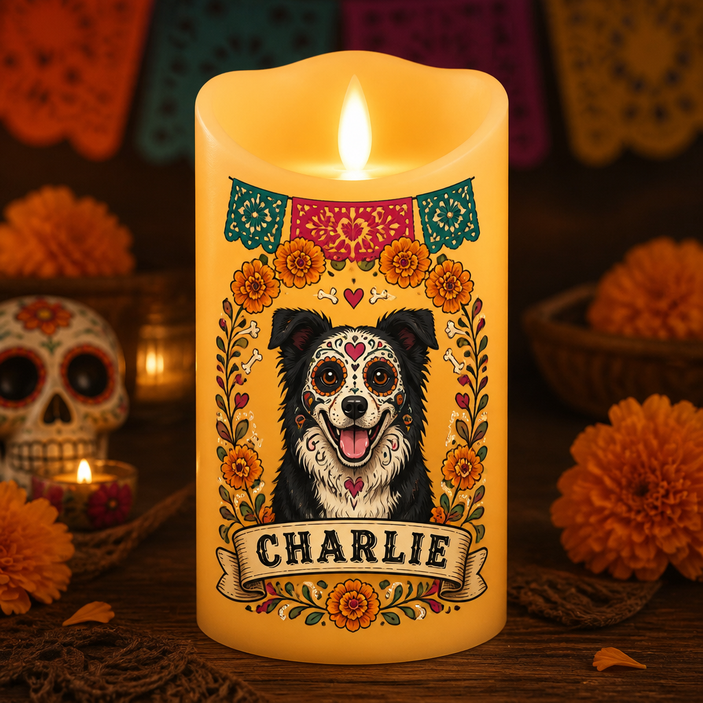 Custom Pet Sugar Skull Portrait LED Memorial Candle - Personalized Custom Led Flameless Candle 35649e94-5f88-4e32-a8ad-ecb0b790df6b.png