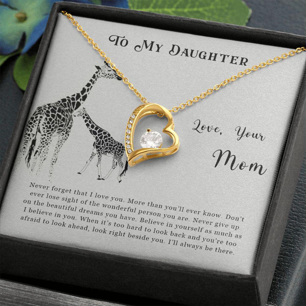 Never Forget That I Love You, Giraffe Necklace With Message Card, Meaningful Gift For Daughter 356.jpg