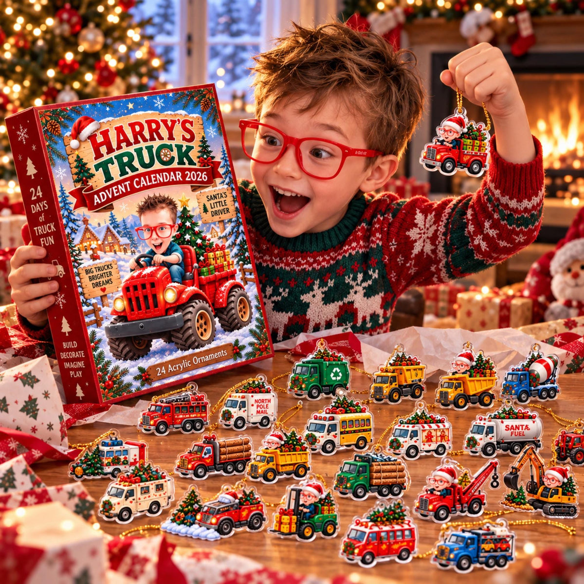 Personalized Truck Advent Calendar 2026, Custom Photo & Name, 24 Acrylic Truck Ornaments, Kids Christmas Countdown, Truck Lover Gift 35786870-90cf-4d66-bb28-6418244f652b-il_fullxfull.8618059195_auy0.jpg
