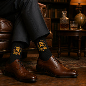 Personalized Dog Name Dress Socks – Gold Crest - Personalized Socks - All over printed 35804755-546a-45af-8116-998aeaed0de4.jpg