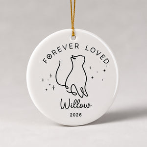 Forever Loved Cat Memorial Ornament — Personalized Name & Year - Personalized Ornament 3586f6b4-230a-4ca5-9337-44715739850e.jpg