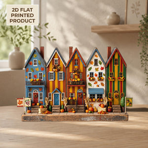 Autumn Village 2D FLAT Wooden Block Decor, Fall Harvest House Shelf Sitter, Pumpkin Season Village, Rustic Thanksgiving Mantel Decor 358c5509-c528-499c-b058-292a9dc8aae8-2.jpg