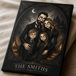 Spooky Gothic Family Portrait Canvas – Cartoon From Your Photo - Personalized Canvas 3596208c-8e83-40a5-8af2-d87d75a4e2d1.jpg