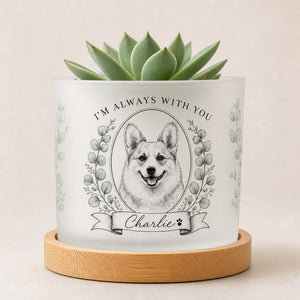 Custom Pet Portrait Planter – “I’m Always With You” - Personalized Mini Glass Plant Pot 3597d131-59be-4a7e-9774-70839ec354fb.jpg