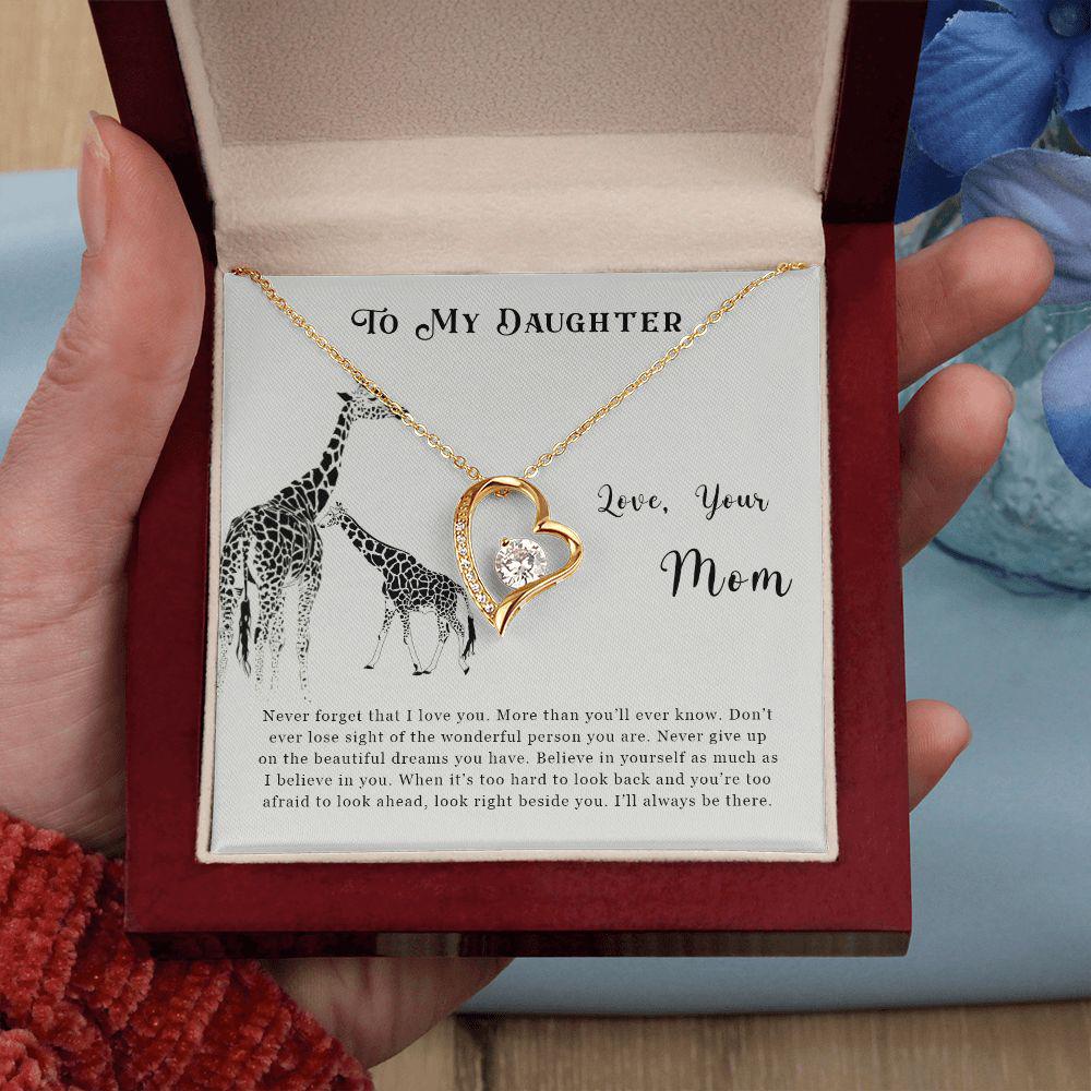 Never Forget That I Love You, Giraffe Necklace With Message Card, Meaningful Gift For Daughter 359.jpg