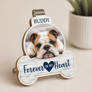 Pet Memorial Car Visor Clip – Photo + Name – Forever In My Heart - Personalized Wooden Car Visor Clip 2 Layer 35b23141-69aa-4d20-8c02-73ac66b08d9c.jpg