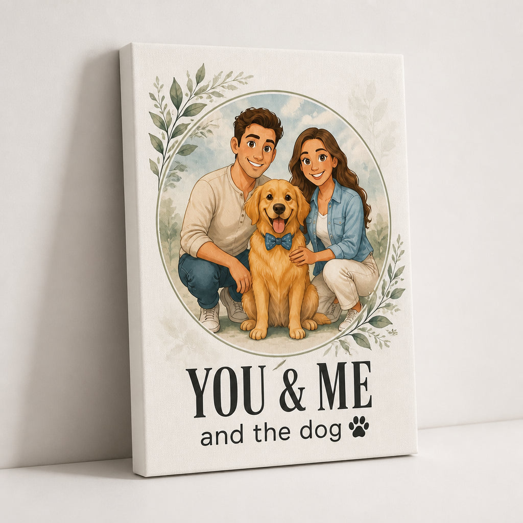 You & Me And The Dog — Custom Cartoon Photo Canvas - Personalized Canvas 35b9b150-7507-4197-a2fc-59756d49ff71.jpg