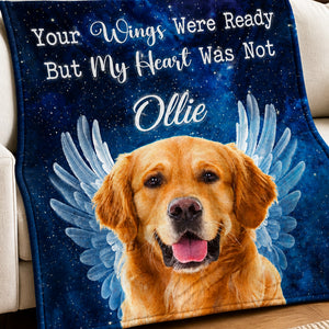 Pet Memorial Angel Wings Photo Blanket - Personalized Blanket 35c1a2d8-ca0d-4726-9bf7-9820f20f1b65.jpg