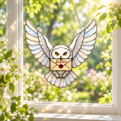 Personalized Owl Letter Suncatcher | Custom Name Wizard Acceptance Letter Window Hanging | Magic Birthday Gift 35d1b286-a0cb-4cf8-827d-cbf67a1d380d-a4e92a98-8d69-4618-bffd-e66c34949a0a.png