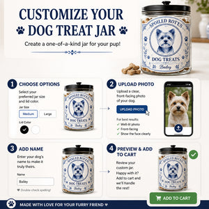 Spoiled Rotten Dog Treats – Custom Pet Portrait Jar - Personalized Glass Storage Jars 35d811d0-e14e-4a84-8646-4833fdc1a9bd.jpg