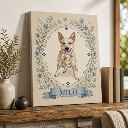 Vintage Botanical Pet Portrait Canvas – Photo Upload - Personalized Canvas 360674d0-43ae-4ef8-9348-b5cdc78ae8b4.jpg